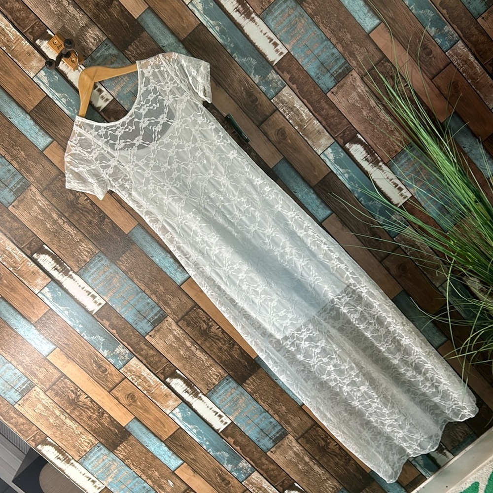 Wild fable  white lace layered dress